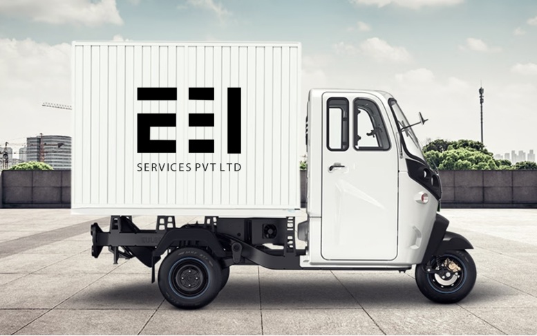 EEI branded electric cargo three-wheeler for investor-backed fleet